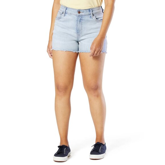 Signature by Levi Strauss Women's Size 2-22 High Rise 3-inch Cut-Off Shorts - Picture 1 of 3